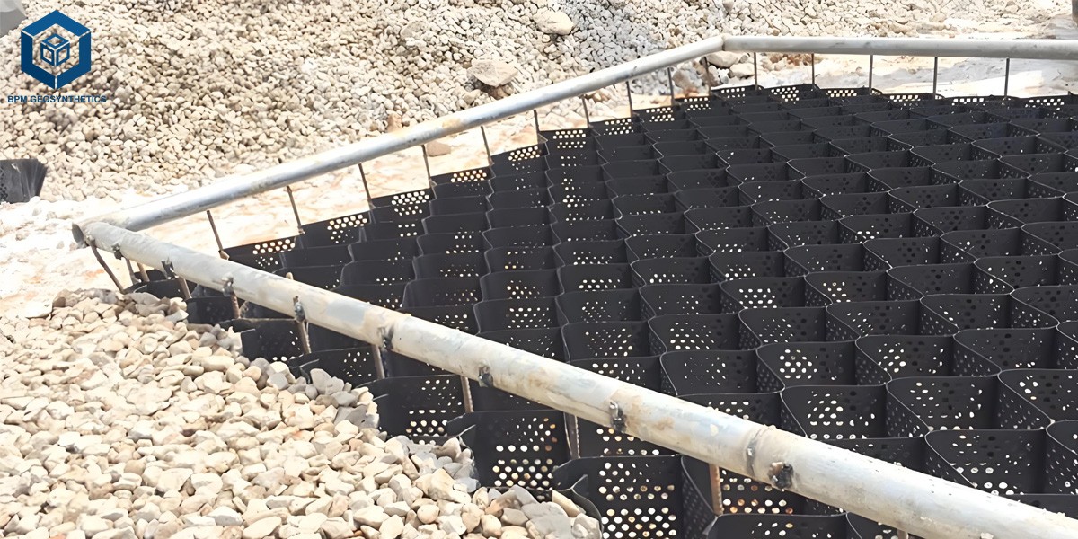 Géocellule de protection des pentes pour le contrôle de l'érosion Géocellule de protection des pentes pour le contrôle de l'érosion
