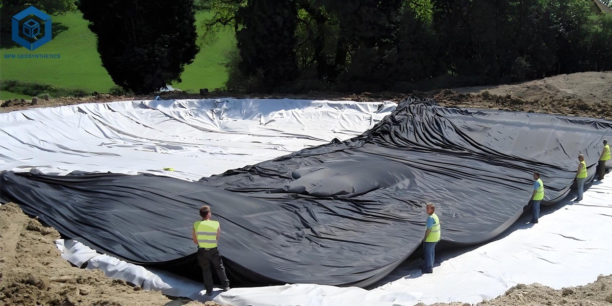 Membrane géo-PEHD pour revêtement de bassin d'eaux usées Membrane géo-PEHD pour revêtement de bassin d'eaux usées