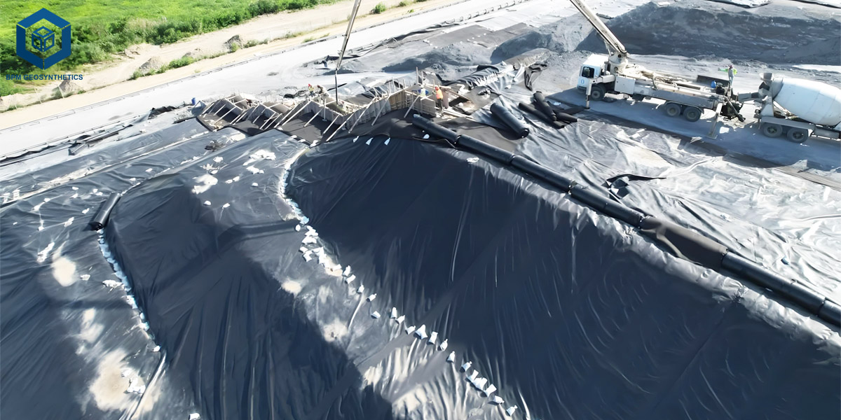 Revêtements de bassin en PEHD pour le confinement des lixiviats de décharge Revêtements de bassin en PEHD pour le confinement des lixiviats de décharge