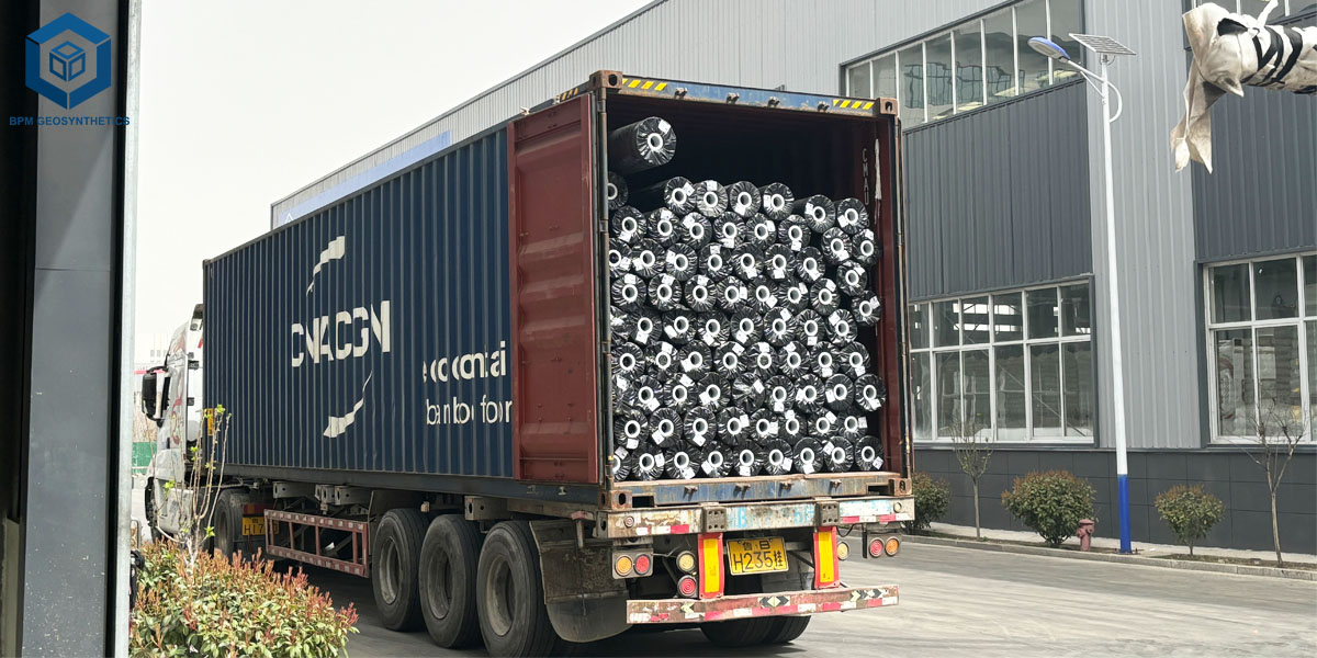 BPM Geotextile Rolls Ready for Shipment BPM Geotextile Rolls Ready for Shipment