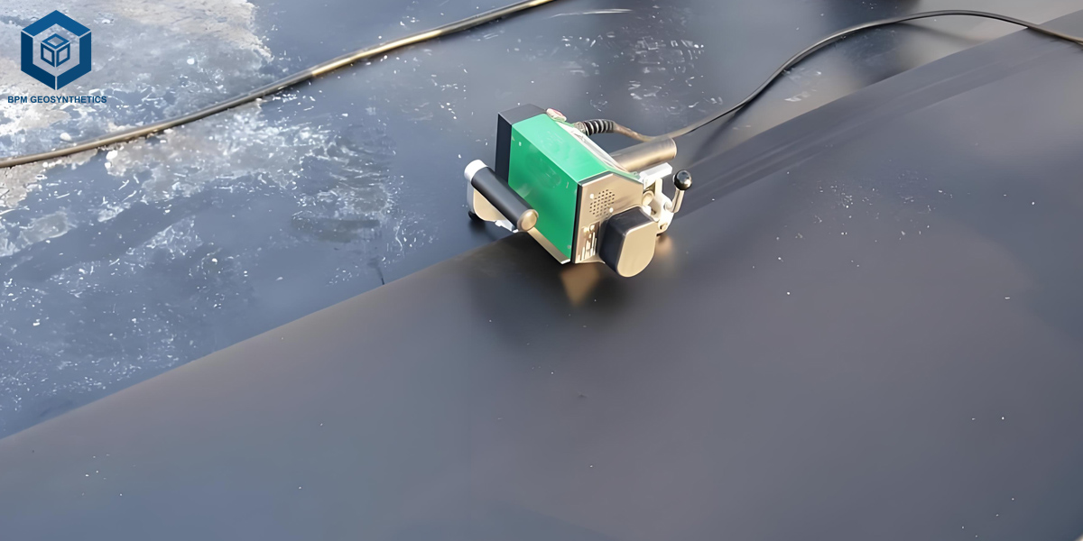 آلة لحام غشاء البولي إيثيلين عالي الكثافة (HDPE) للحام اللحامات بكفاءة آلة لحام غشاء البولي إيثيلين عالي الكثافة (HDPE) للحام اللحامات بكفاءة