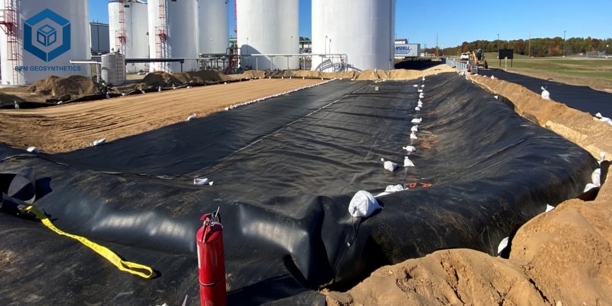 水の封じ込め用フレキシブルEPDMジオメンブレン