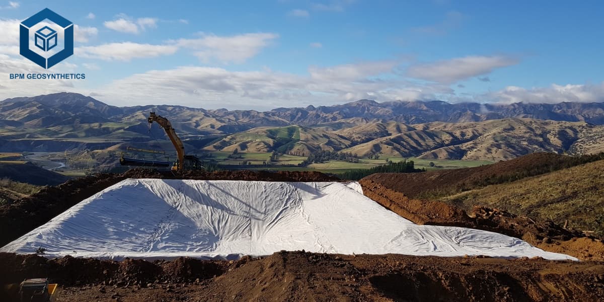 Geotextile Fabric Under Riprap for Dam and Reservoir Protection