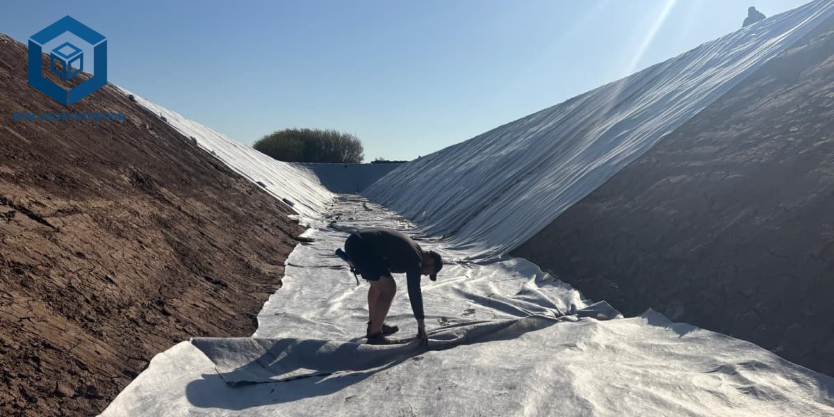 Geotextile Fabric Under Riprap for Riverbank Erosion Control