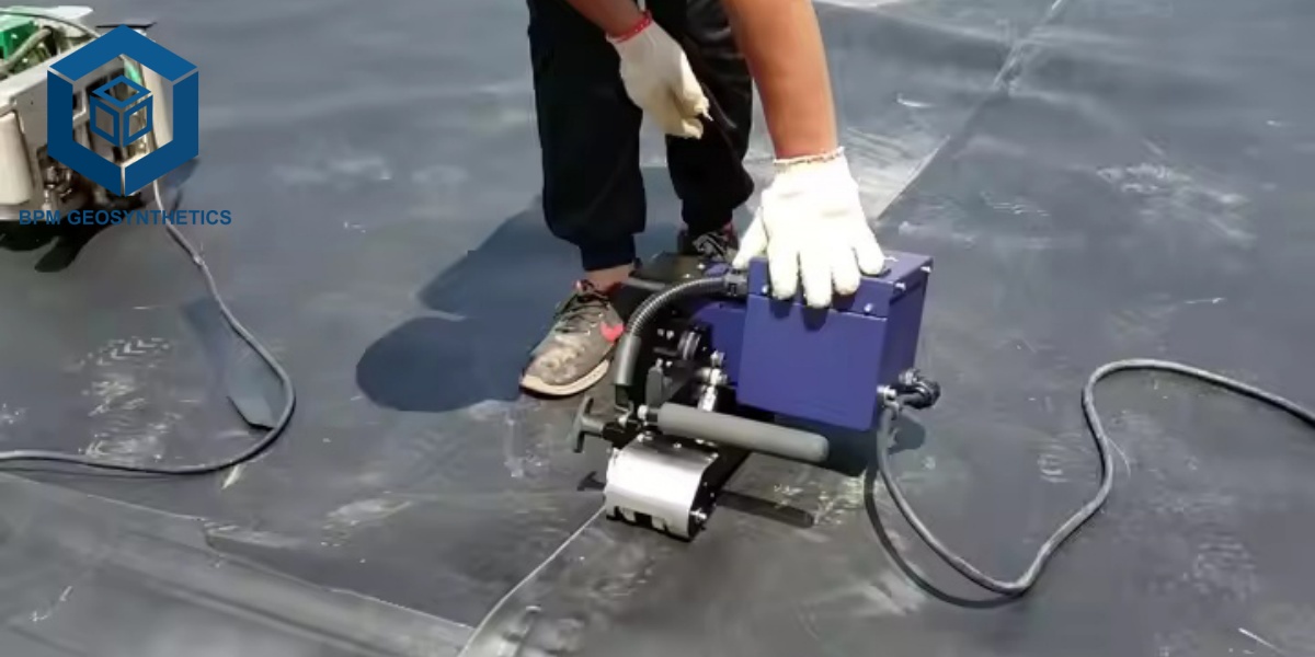 Máquina de Soldar por Cunha Quente para Projetos de Construção de Geomembrana Máquina de Soldar por Cunha Quente para Projetos de Construção de Geomembrana