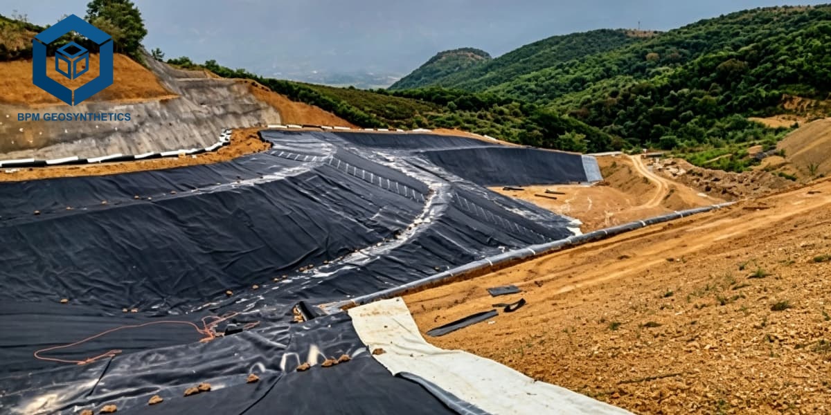 Rouleau de géomembrane en PEHD pour les projets de décharge et d'exploitation minière