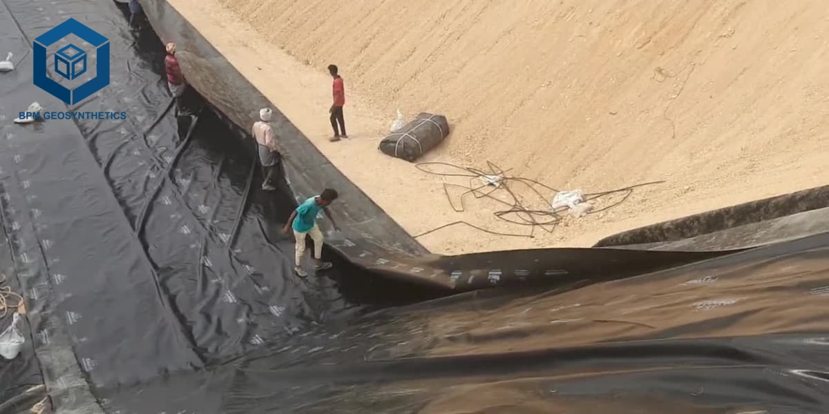 Geomembran PVC 1mm für Damm
