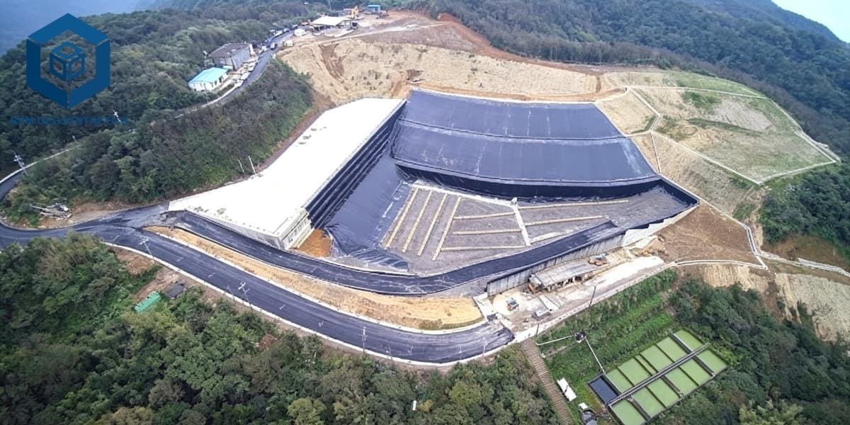 Rivestimento in geomembrana HDPE per impianti di stoccaggio di sterili minerari
