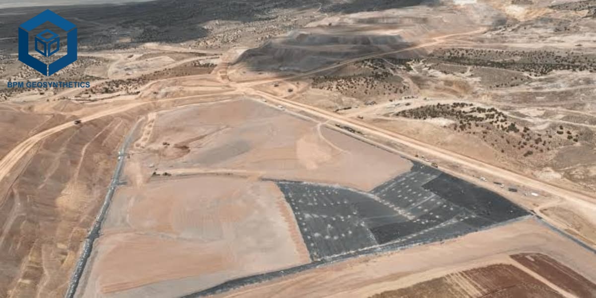 Geomembrana in HDPE per l'estrazione mineraria su piazzole di lisciviazione in cumulo