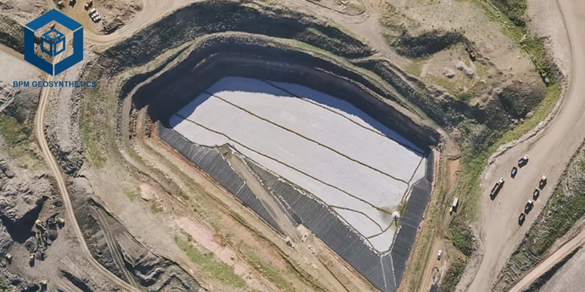 Geomembrana de HDPE de 60 mil para proyectos mineros y de aguas residuales