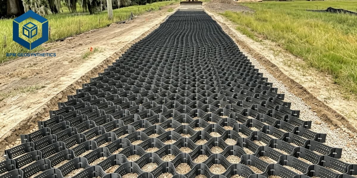 Geocelda para estabilización de entradas de vehículos y refuerzo de grava Geocelda para estabilización de entradas de vehículos y refuerzo de grava