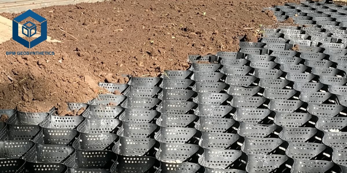 Geocelda de BPM Geosynthetics para estacionamientos Geocelda de BPM Geosynthetics para estacionamientos
