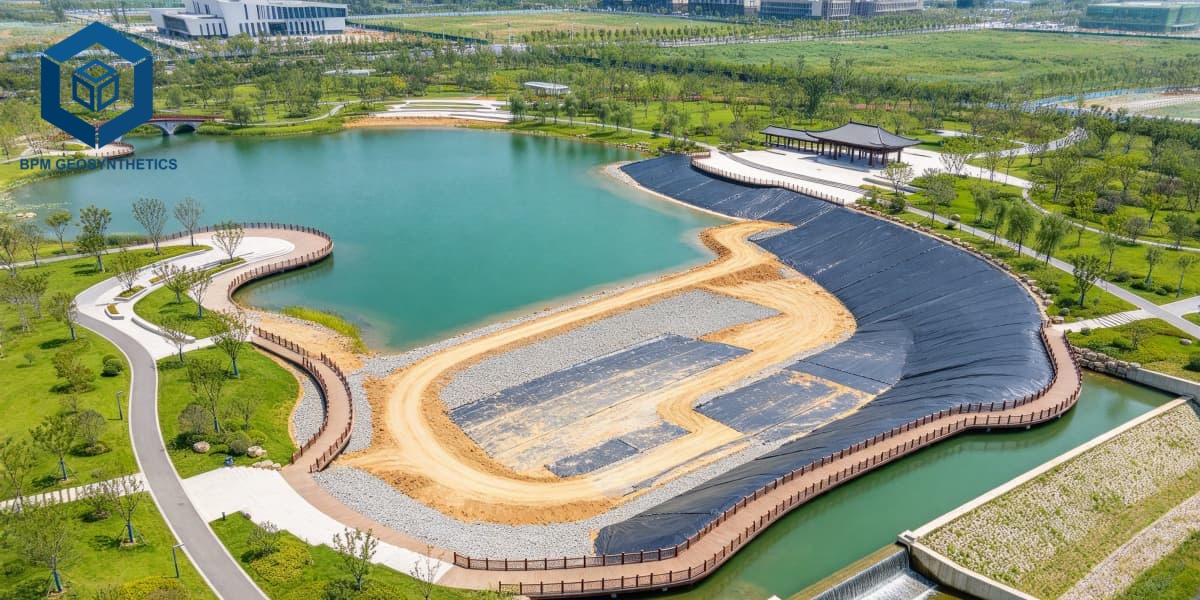 폐수 처리 및 액체 차수를 위한 2mm HDPE 라이너